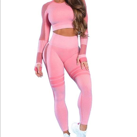 Other Pink Workout Set Poshmark